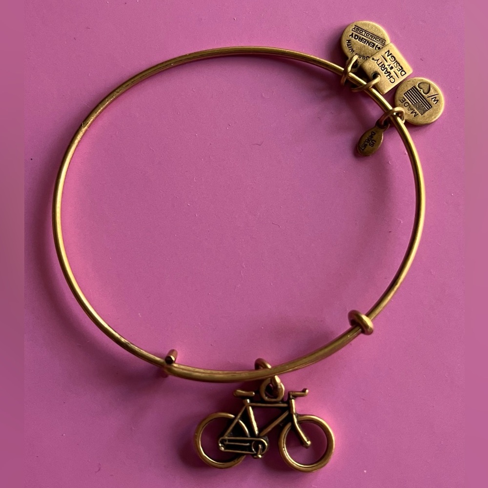 Alex and Ani Gold Bicycle Charm Bracelet